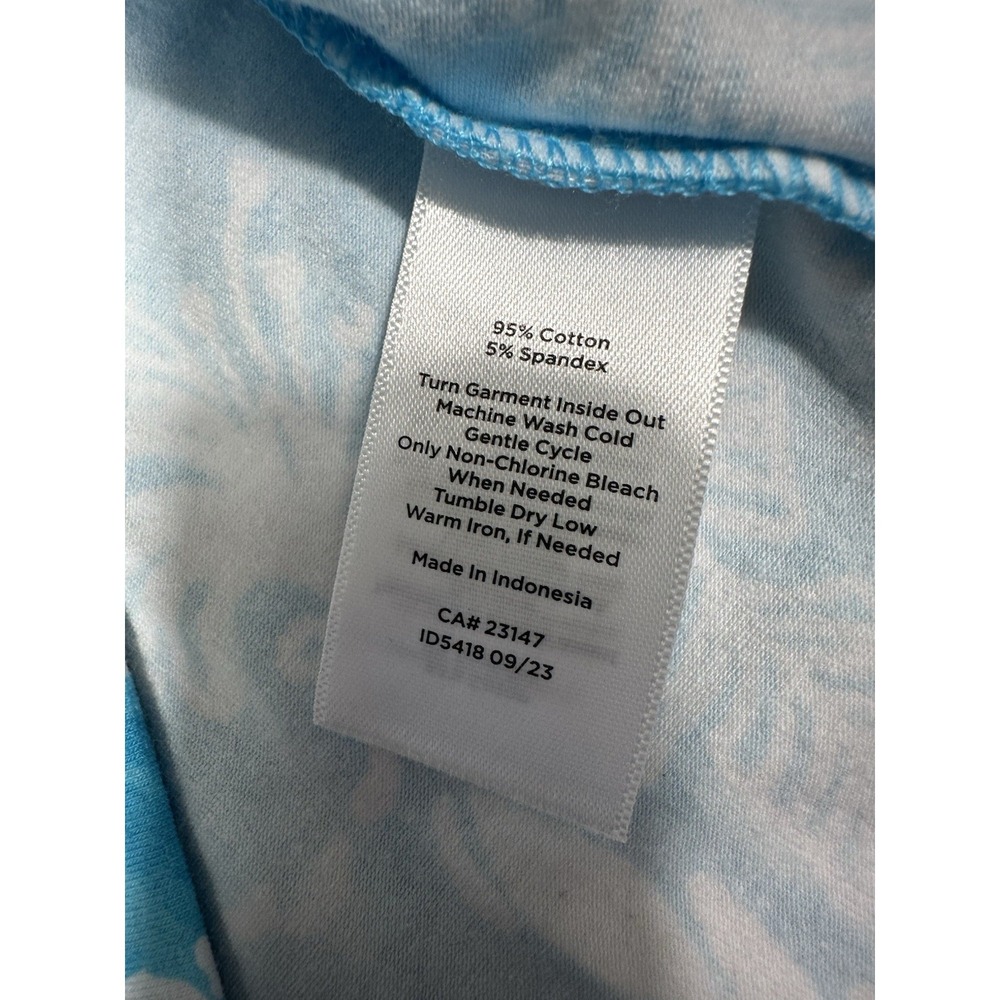 Talbots Top Womens Small Aqua Blue Paisley The Talbots Tee T-Shirt - Picture 8 of 8